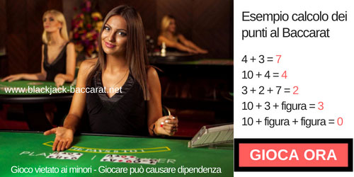 Esempjo punteggi Baccarat (GIOCA)